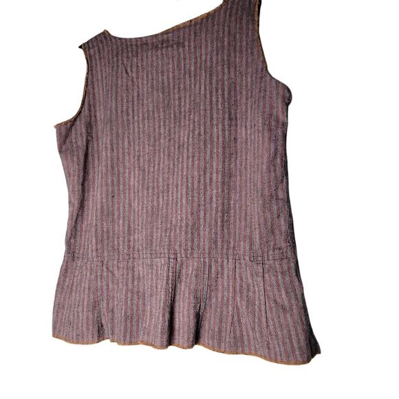 Tribe Art You Wear Boho Beachy Tank M Handwoven Cotton Cottagecore Festival Top - Picture 4 of 9